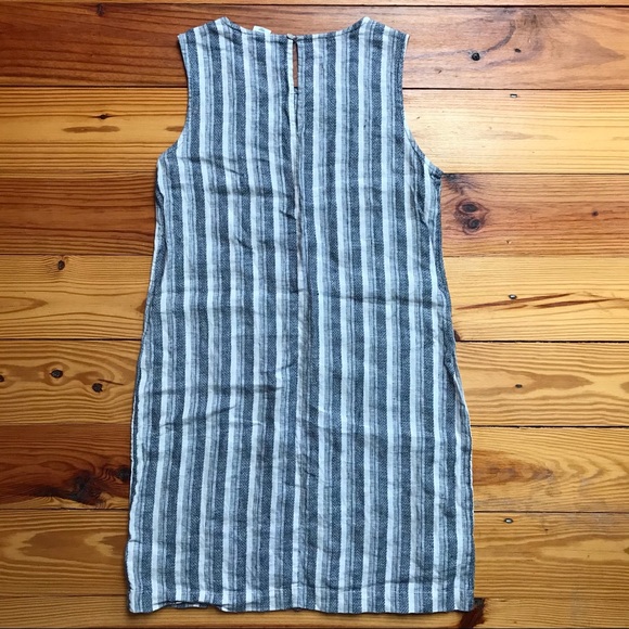Artisan NY Gray Linen Striped Sheath Dress, EUC, 6 - Picture 9 of 13